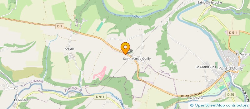 localisation de l'entreprise NORMANDINGUE PERCUSSIONS  PONT-D OUILLY