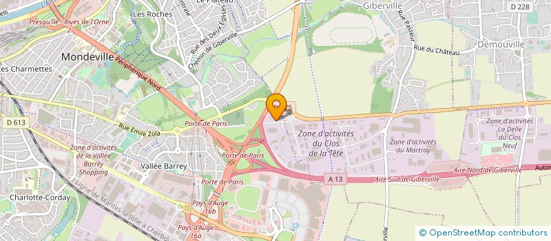 localisation de l'entreprise NORMANDY GEL à MONDEVILLE