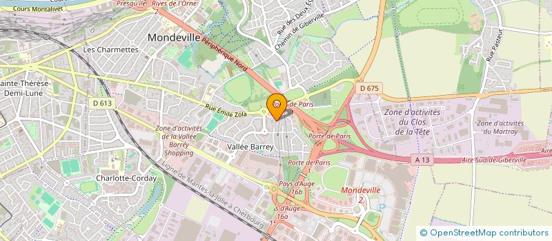 localisation de l'entreprise NORMANDY PUB  MONDEVILLE