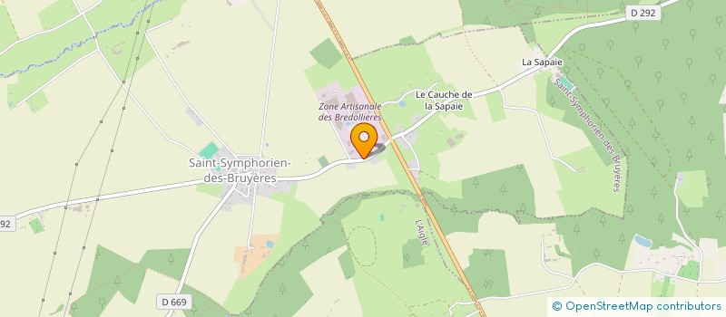 localisation de l'entreprise NORMAPACK CONDITIONNEMENTS à SAINT-SYMPHORIEN-DES-BRUYERES