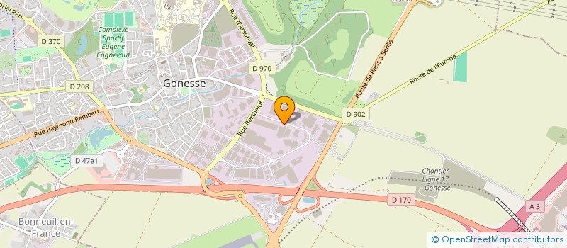 localisation de l'entreprise NORMAPRINT  GONESSE