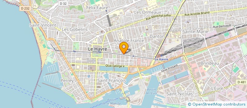 localisation de l'entreprise NORMEX à LE HAVRE