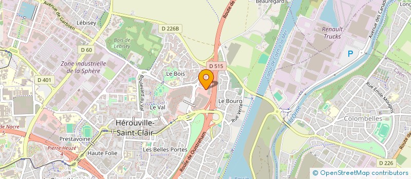 localisation de l'entreprise NOROIT DISTRIBUTION S.A.S.  HEROUVILLE-SAINT-CLAIR