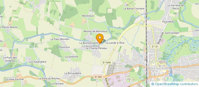 localisation de l'entreprise NORT DIAGNOSTIQUE THERMIQUE à NORT-SUR-ERDRE