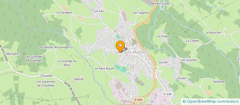 localisation de l'entreprise NORTH & SOUTH à SAINT-JUST-MALMONT