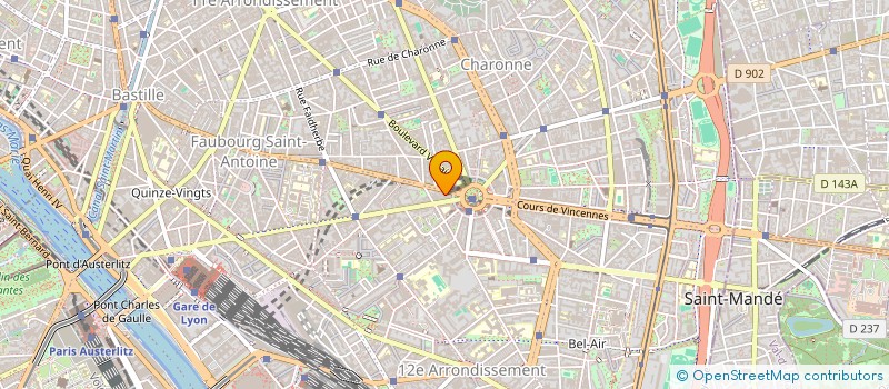 localisation de l'entreprise NORYELEC ACCOMPAGNEMENT & DEVELOPPEMENT  PARIS 12