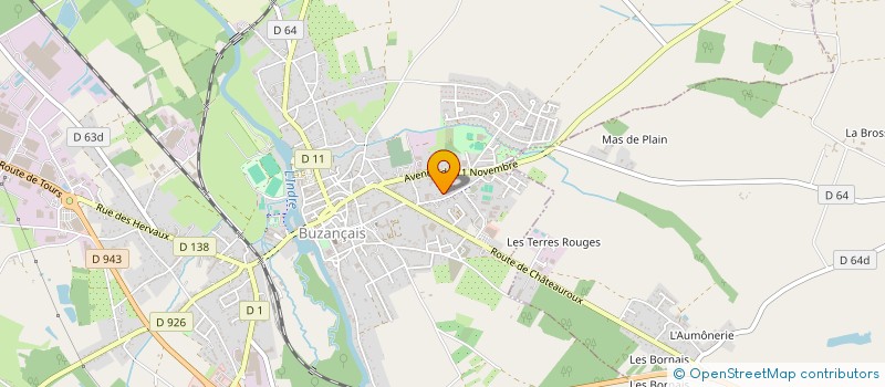 localisation de l'entreprise NOS 4 PAINS à BUZANCAIS