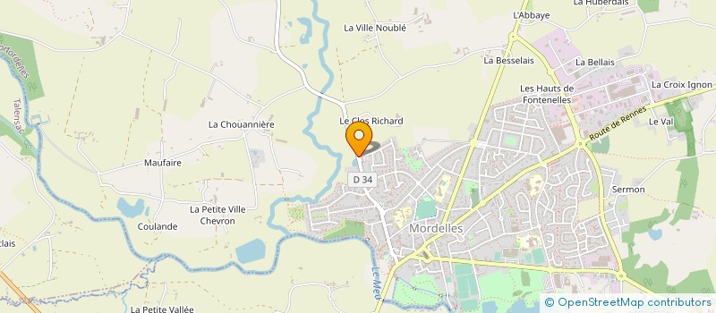 localisation de l'entreprise NOS CHERUBINS à MORDELLES