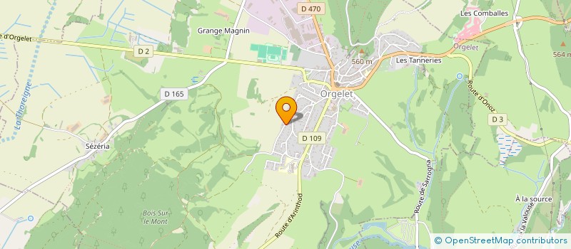 localisation de l'entreprise NOS ETOILES ONT DES PRENOMS  ORGELET