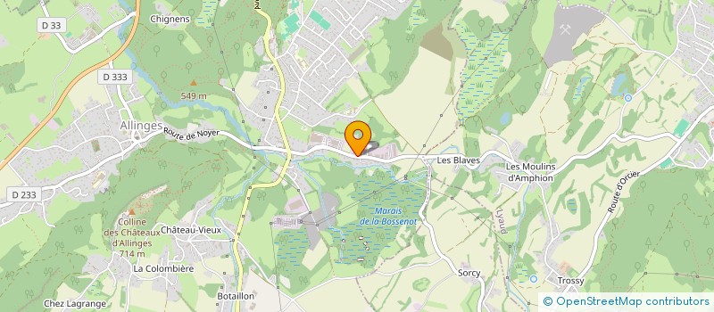 localisation de l'entreprise NOS FERMES DU CHABLAIS à ALLINGES