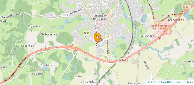 localisation de l'entreprise NOSACERIC à LA SOUTERRAINE