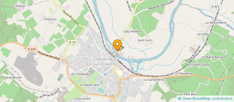 localisation de l'entreprise NOSTORES à CHATEAUNEUF-SUR-CHARENTE
