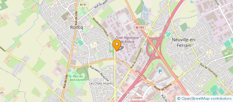 localisation de l'entreprise NOT'IMMOBILIER à RONCQ