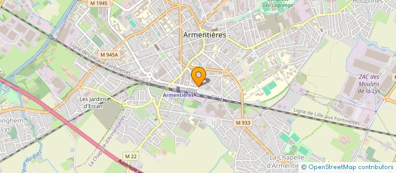 localisation de l'entreprise NOT'MUSETTE à ARMENTIERES
