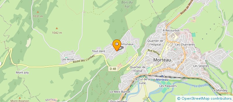 localisation de l'entreprise NOTEL  MORTEAU