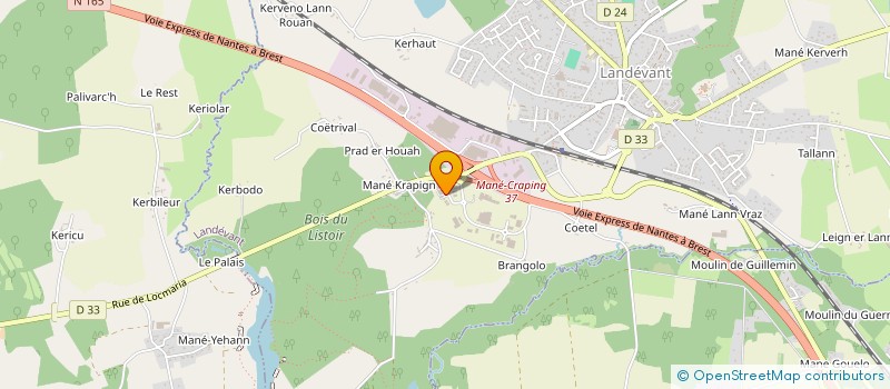 localisation de l'entreprise NOTIROC à LANDEVANT