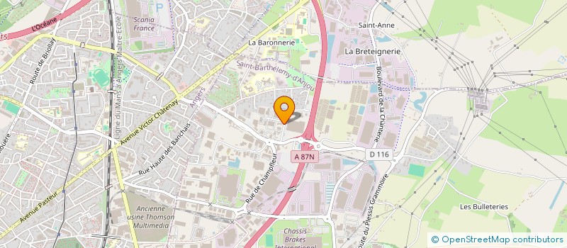 localisation de l'entreprise NOTRE ATELIER PATISSERIE  SAINT-BARTHELEMY-D'ANJOU