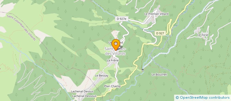 localisation de l'entreprise NOTRE CLOCHER  SAINT-COLOMBAN-DES-VILLARDS