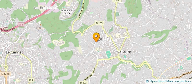localisation de l'entreprise NOTRE DAME à VALLAURIS