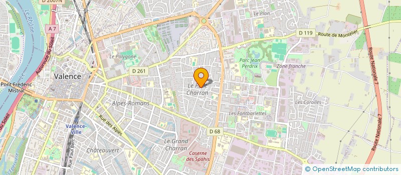 localisation de l'entreprise NOTRE DAME DES PEUPLES  VALENCE