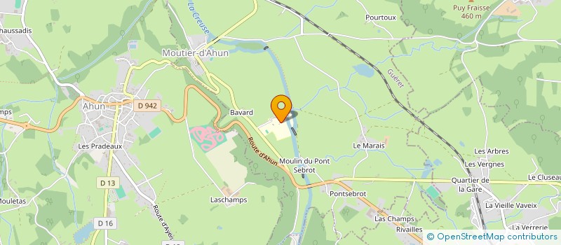 localisation de l'entreprise NOTRE DAME DU MOULIN à MOUTIER-D AHUN