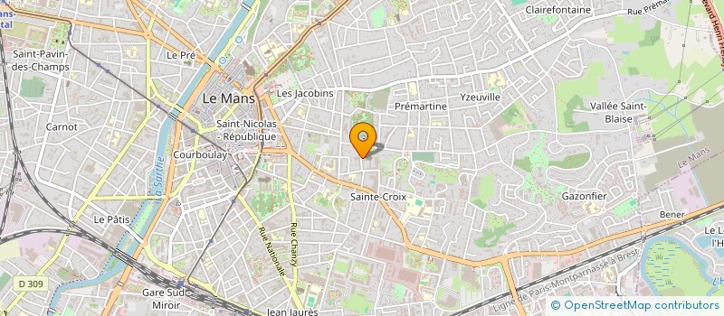 localisation de l'entreprise NOTRE DAME SAINTE-CROIX  LE MANS