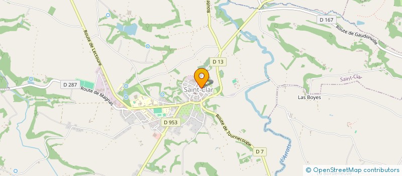 localisation de l'entreprise NOTRE EPICERIE  SAINT-CLAR