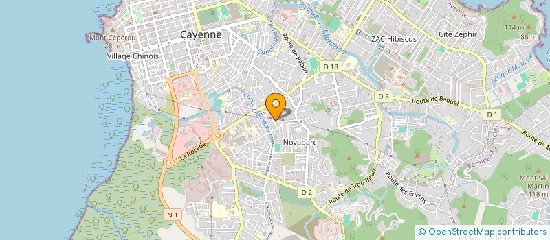 localisation de l'entreprise NOTRE FAMILLE ASSOCIATION  CAYENNE