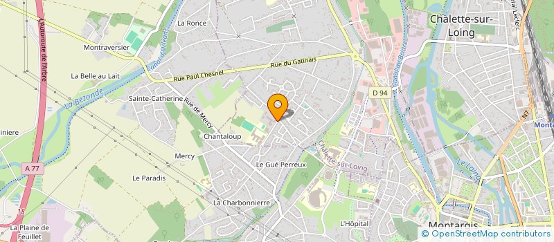 localisation de l'entreprise NOTRE HOPITAL, NOTRE SANTE ON Y TIENT - COLLECTIF DE SOUTIEN DU CENTRE HOSPITALIER DE L'AGGLOMERATION MONTARGOISE à CHALETTE-SUR-LOING