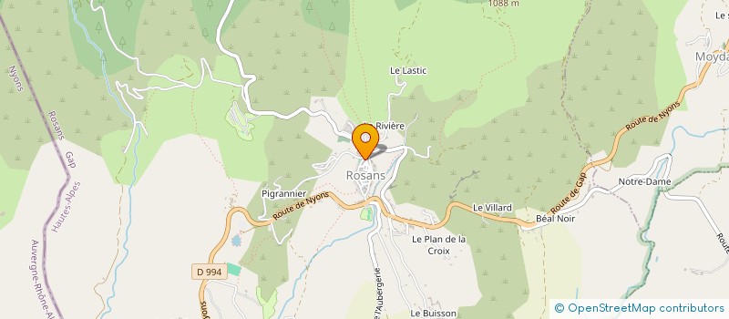 localisation de l'entreprise NOTRE PLANETE  ROSANS