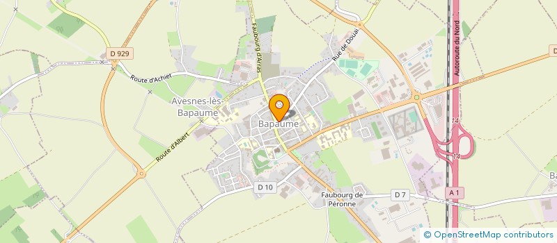 localisation de l'entreprise NOTSE ORGANISATION AGRICOLE  BAPAUME