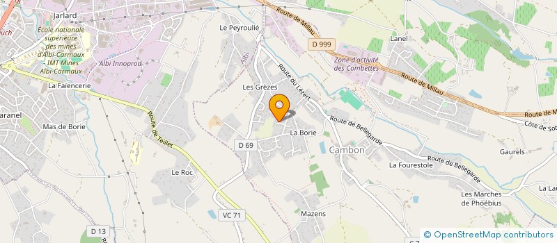 localisation de l'entreprise NOU SORRES  CAMBON