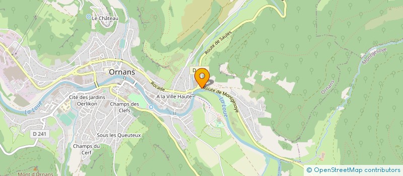 localisation de l'entreprise NOUAILLES à ORNANS