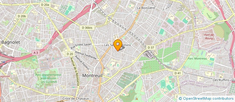 localisation de l'entreprise NOUBAS PRODUCTIONS à MONTREUIL