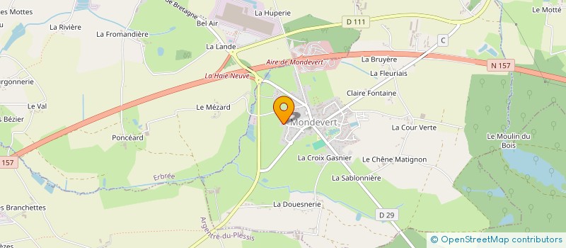 localisation de l'entreprise NOUDEUX  MONDEVERT