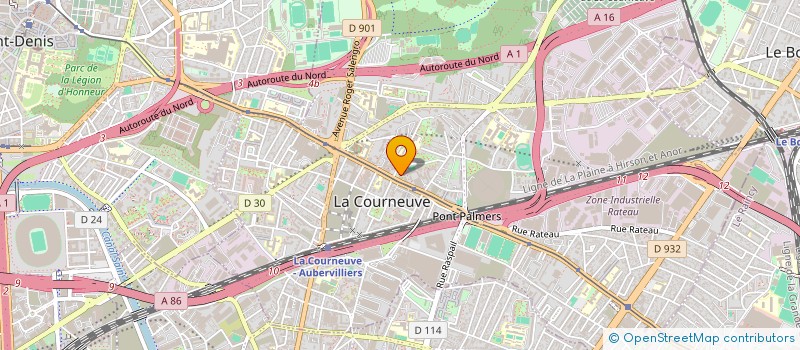 localisation de l'entreprise NOUDJA à LA COURNEUVE