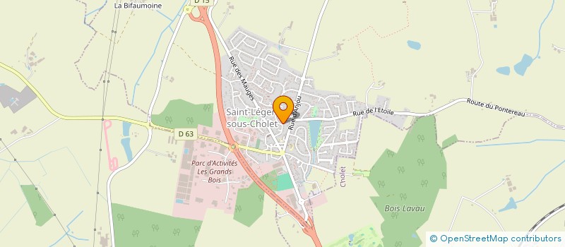localisation de l'entreprise NOUET PLAQUISTE à SAINT-LEGER-SOUS-CHOLET