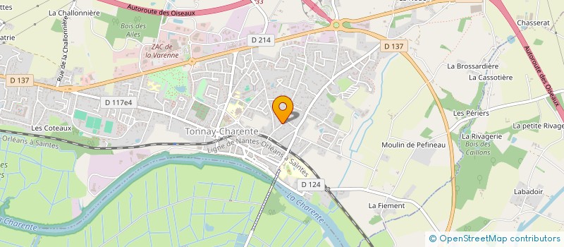 localisation de l'entreprise NOUNOU ACCUEIL à TONNAY-CHARENTE