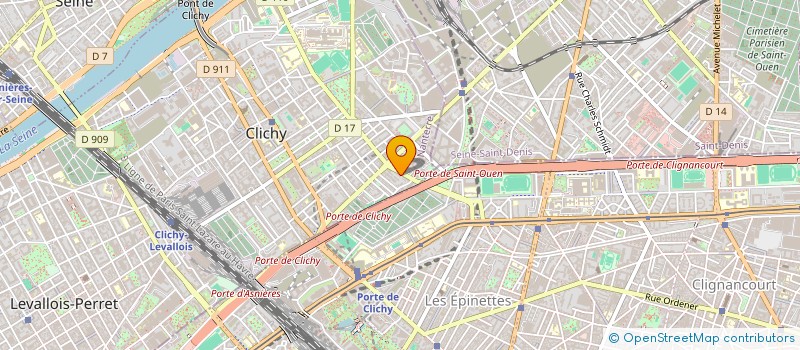 localisation de l'entreprise NOUR FRUITS ET LEGUMES à CLICHY