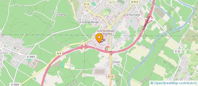 localisation de l'entreprise NOURI-BIO MARKET à PEZENAS