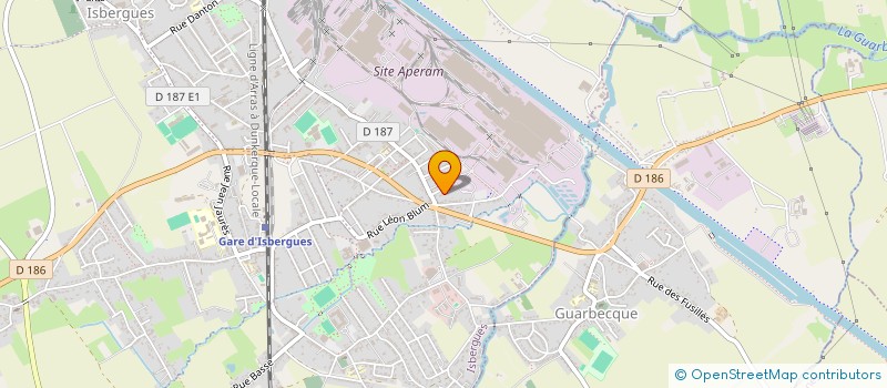 localisation de l'entreprise NOURRY à ISBERGUES