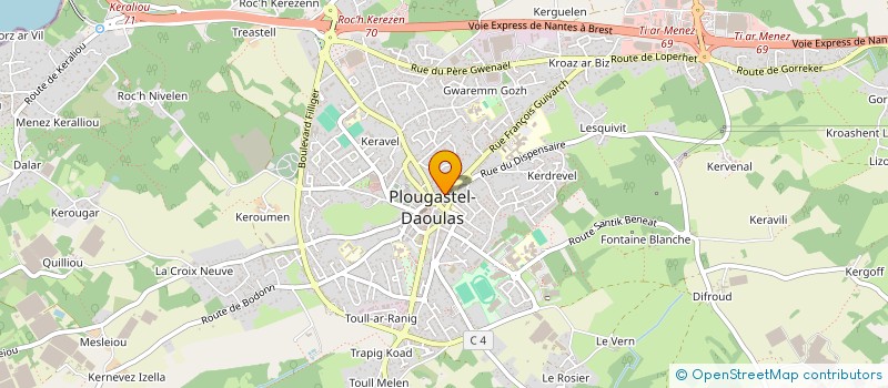 localisation de l'entreprise NOURY ARCHITECTEUR  PLOUGASTEL-DAOULAS