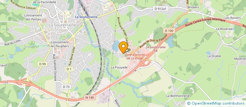 localisation de l'entreprise NOUS 4, B.G. & A.H.  LA SOUTERRAINE