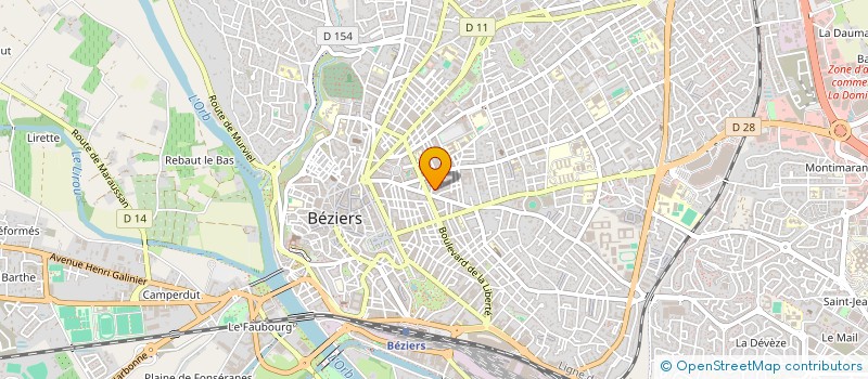 localisation de l'entreprise NOUT LIGHT à BEZIERS