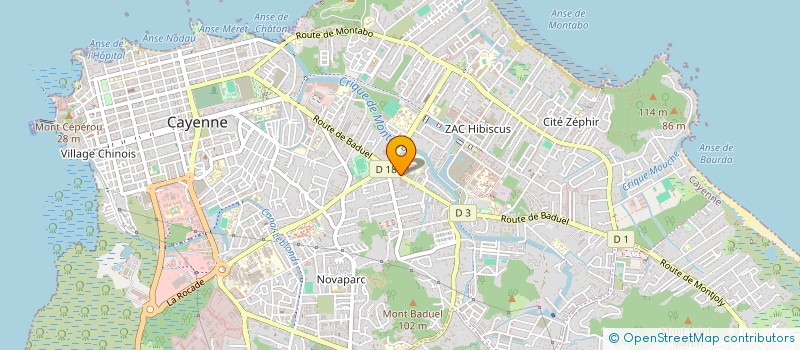 localisation de l'entreprise NOUVEAU COMPTOIR CARAIBE D'IMPORTATION ET D'EXPORTATION  CAYENNE