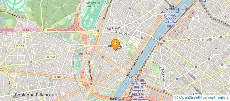 localisation de l'entreprise NOUVEAU GARAGE MOLITOR à PARIS