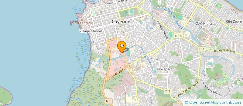 localisation de l'entreprise NOUVEAU PROGRES GUYANE  CAYENNE