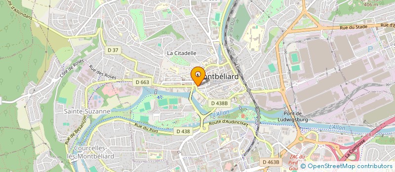 localisation de l'entreprise NOUVEAUX MAGASINS DU DOUBS à MONTBELIARD