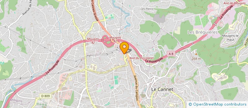 localisation de l'entreprise NOUVEL ANGLE  MOUGINS