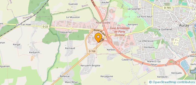 localisation de l'entreprise NOUVEL ORIZHON à AURAY